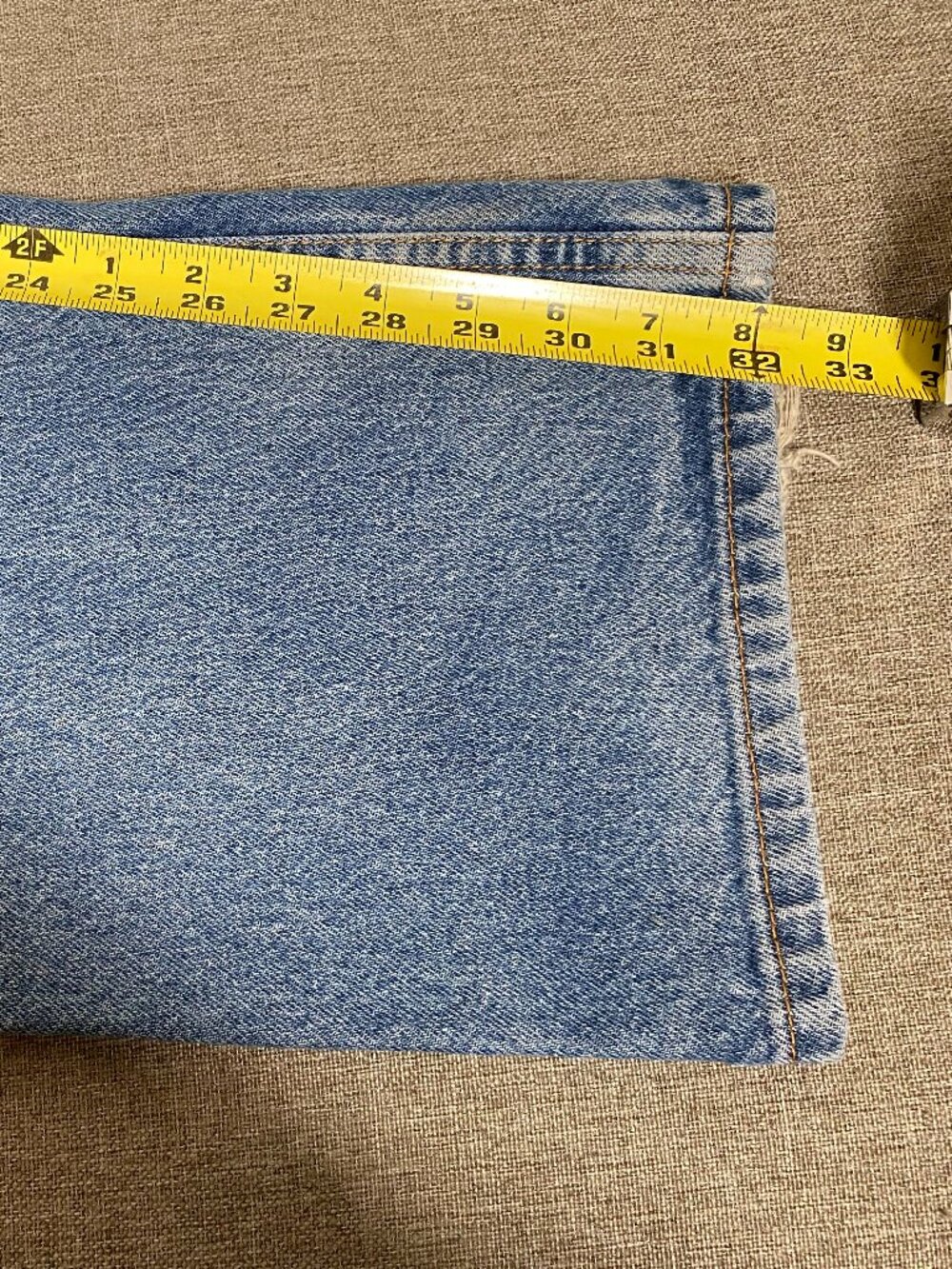 Vintage Levi's 517 Bootcut Denim Jeans Men's 36 x 32 Mid Rise Blue Distressed - Picture 10 of 15